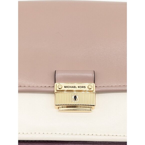 MICHAEL KORS Bradshaw leather women's crossbody messenger bag -BERRY MULTI - Picture 10 of 13